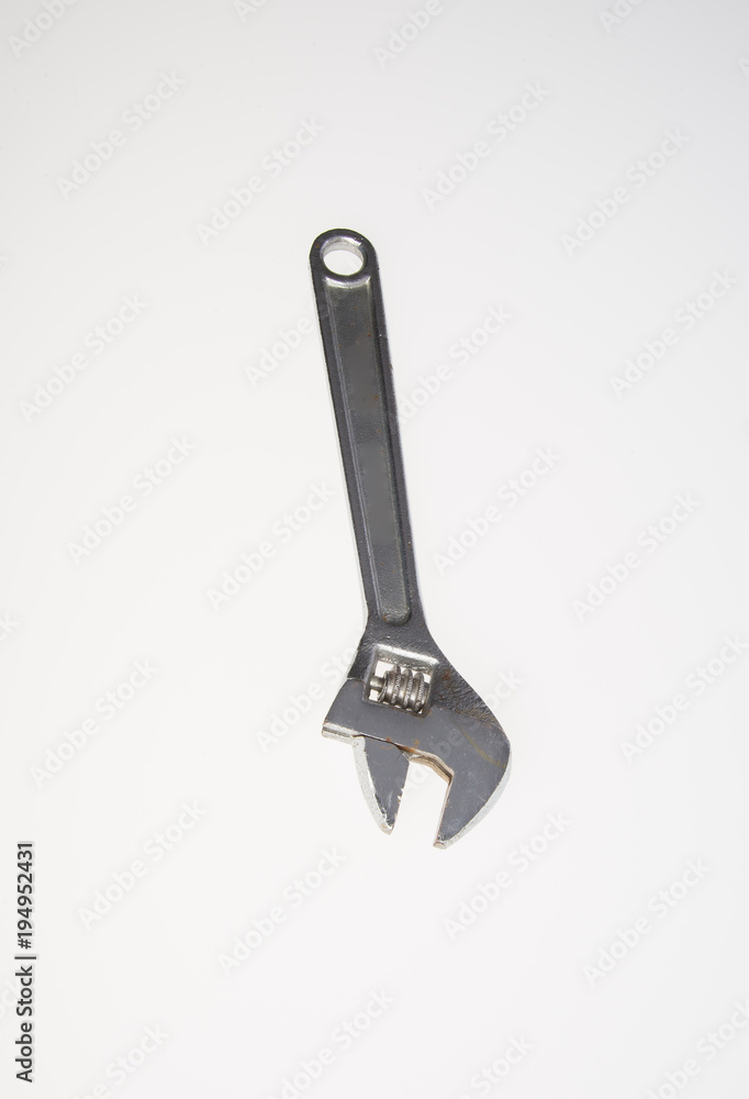 Spanner or Adjustable wrench on a background. Spanner or Adjustable wrench on a background.