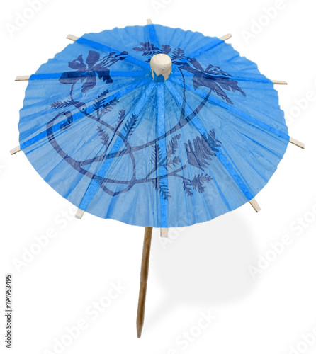 ombrelle japonaise bleue pour décoration cocktail 