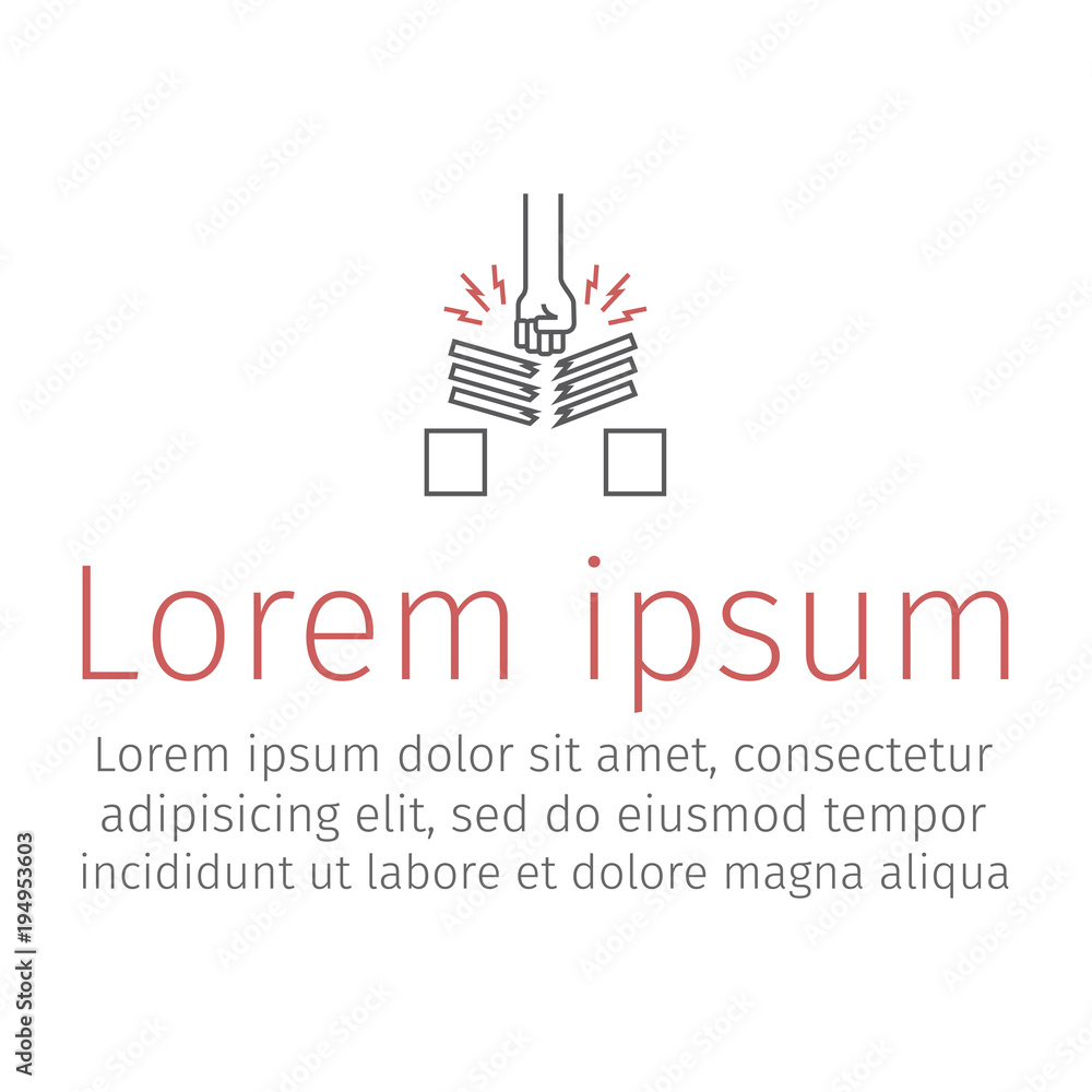 Karate line icon. Breaking, martial arts. Vector illustration Karate line icon. Breaking, martial arts. Vector illustration
