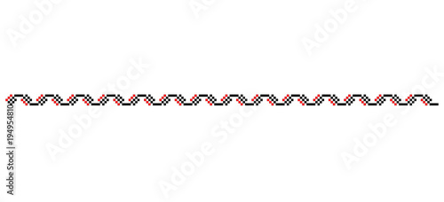 Traditional Romanian folk art knitted embroidery pattern