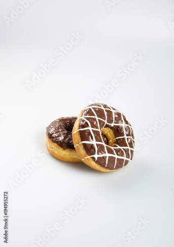 donut or chocolate donut on a background.