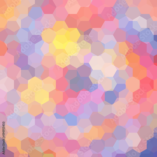 Background of yellow, pink, blue, orange geometric shapes. Colorful mosaic pattern. Vector EPS 10. Vector illustration