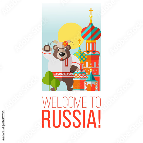 Welcome to Russia. Vector illustration.