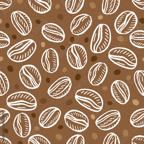 seamless pattern with coffee beans