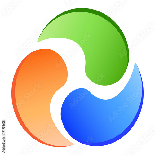 Abstract color global logo