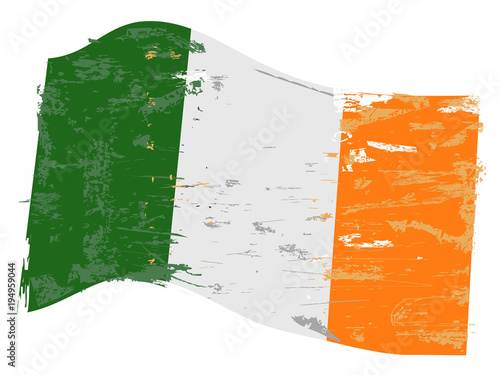 Fotografie ireland flag with grunge texture