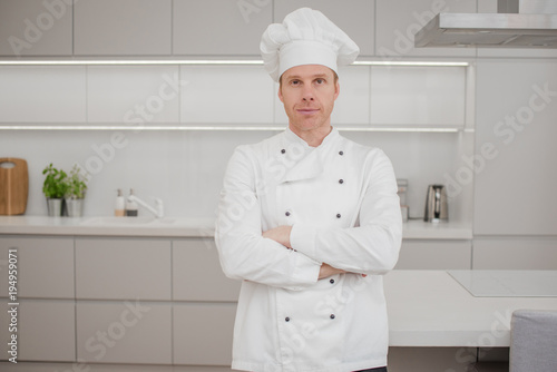 Chef in modern kitchen
