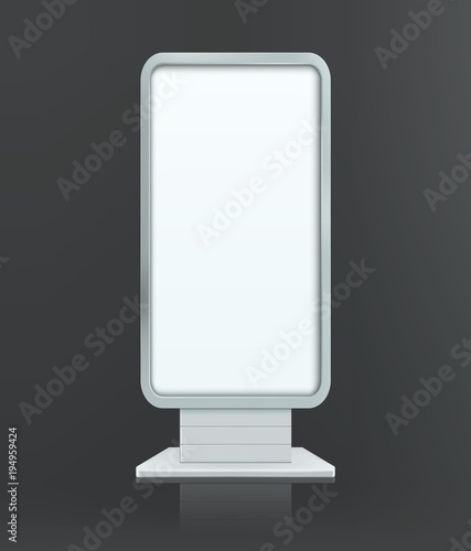 Outdoor advertising stand banner. Illustration isolated on background. Graphic concept for your design