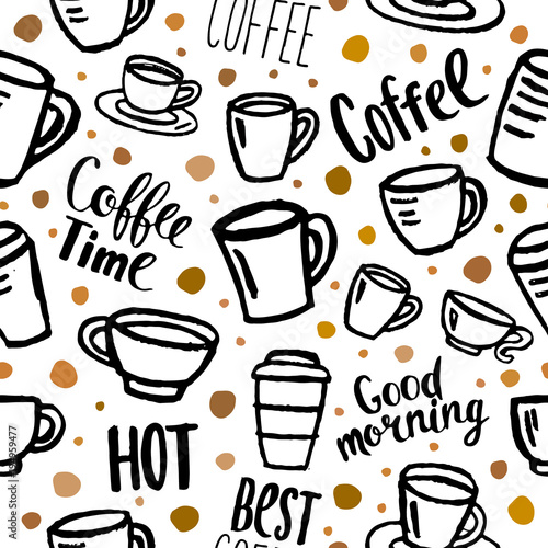 coffee seamless pattern