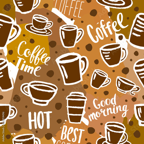 coffee seamless pattern