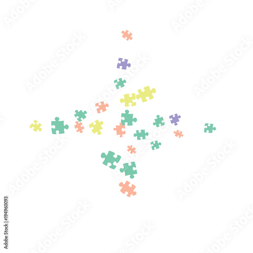 Confetti Background Pattern. Puzzle pieces and big ideas design  vector illustration graphic
