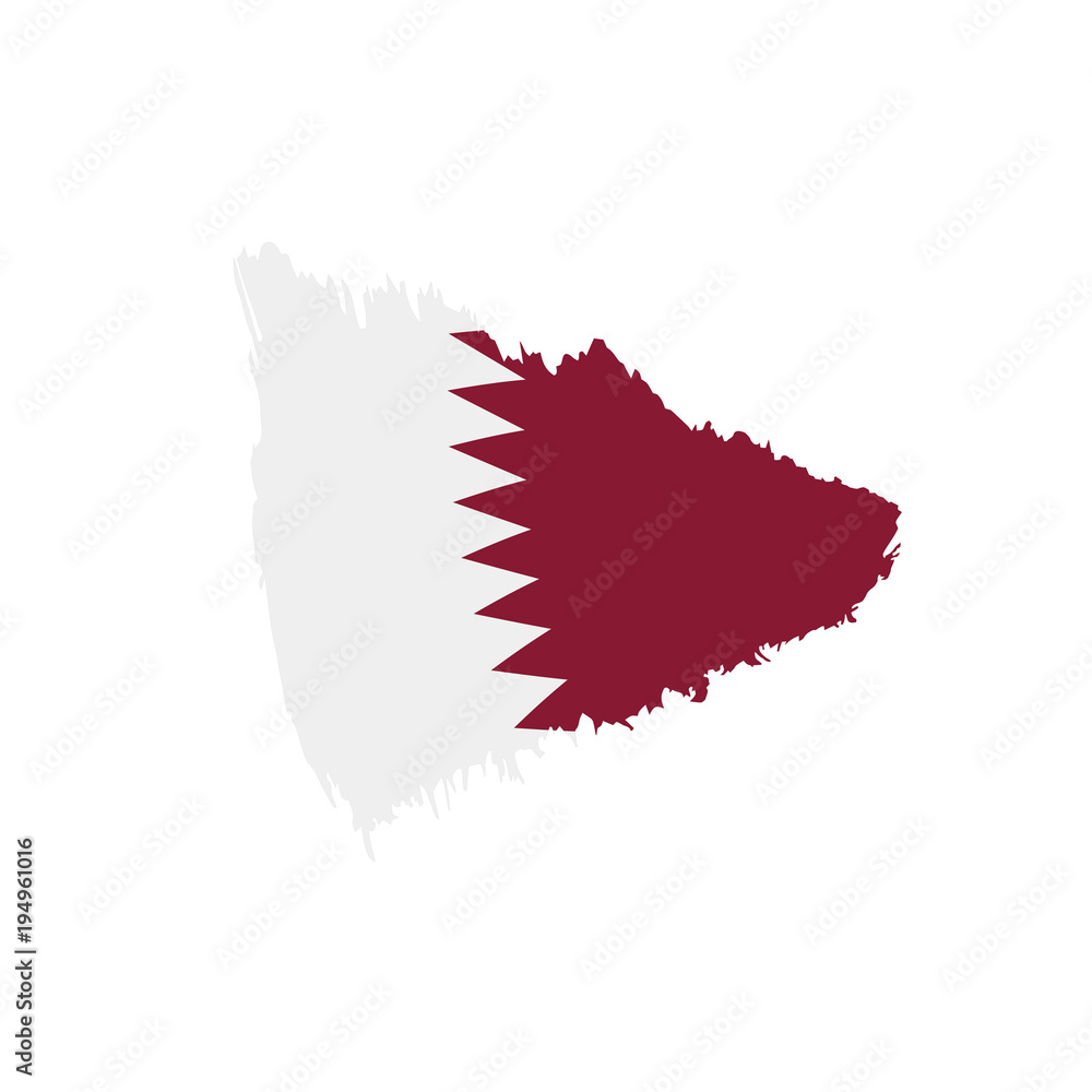 Qatar flag, vector illustration Qatar flag, vector illustration