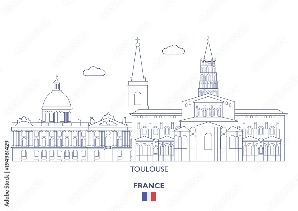 Toulouse City Skyline, France