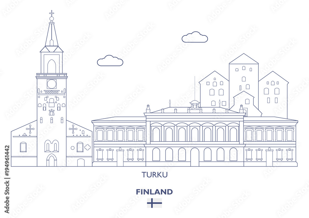 Turku City Skyline, Finland