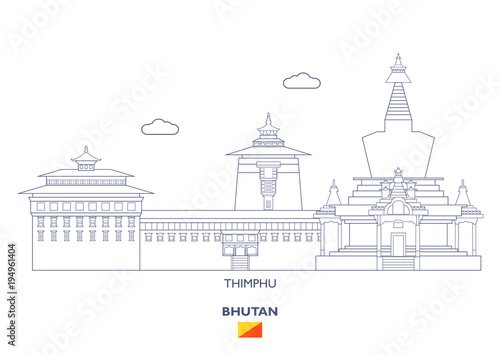 Thimphu City Skyline, Bhutan