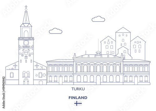 Turku City Skyline, Finland
