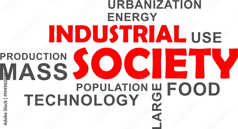 word cloud - industrial society
