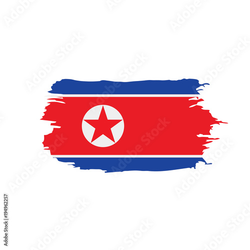 North Korea flag, vector illustration Free Download North Korea flag, vector illustration - GFXLoad