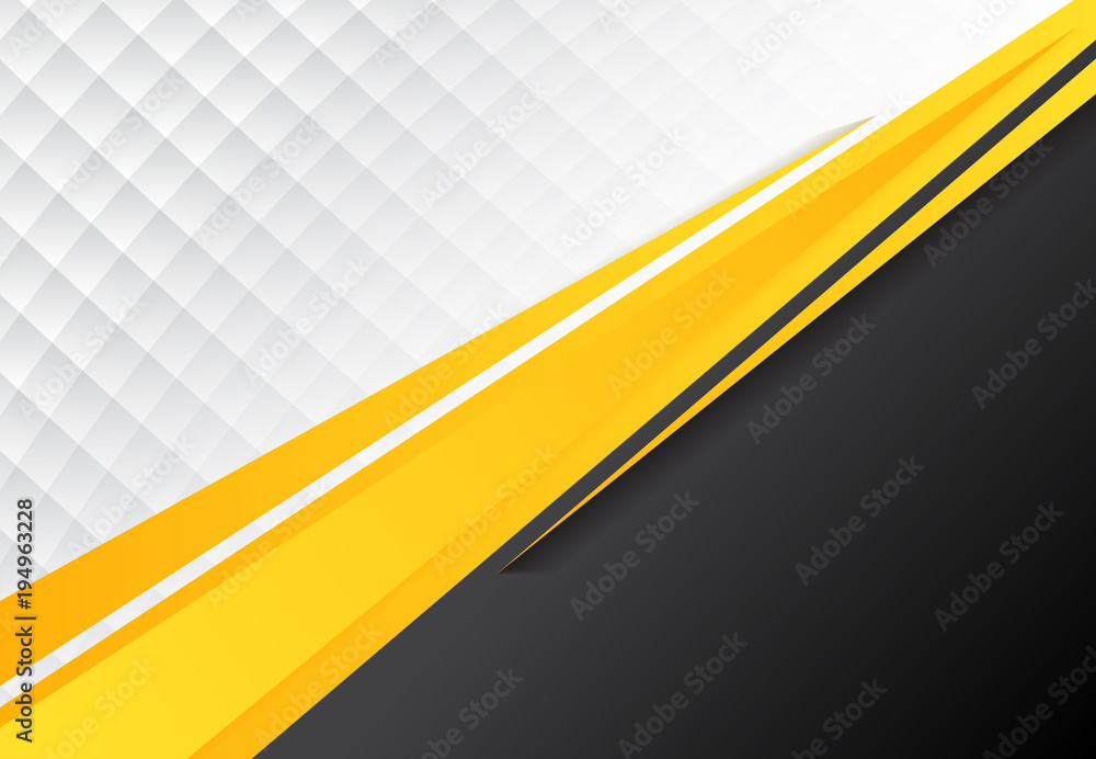template corporate concept yellow black grey and white contrast background. - obrazy, fototapety, plakaty 