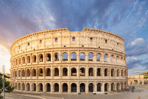 The Coliseum or Flavian Amphitheatre  Amphitheatrum Flavium or Colosseo   Rome  Italy.  
