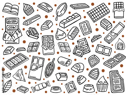 vector set of chocolate