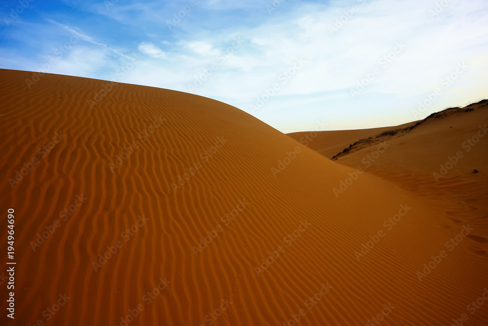 Sand mountains in the desert