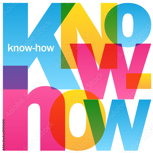 "KNOW-HOW" Colourful Vector Letters Icon