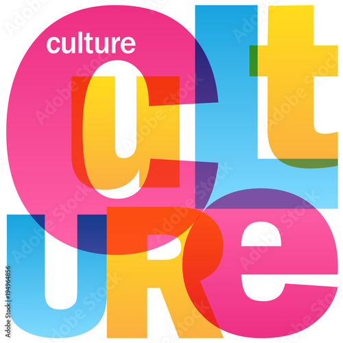 CULTURE Overlapping Letters Vector Icon