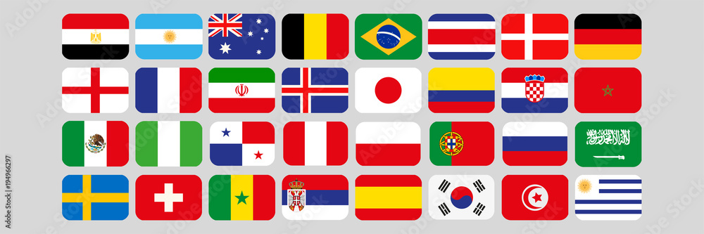 Fototapeta premium Teams 2018 Fußball