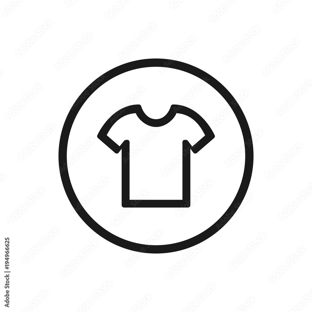 Shirt icon on a white background Shirt icon on a white background
