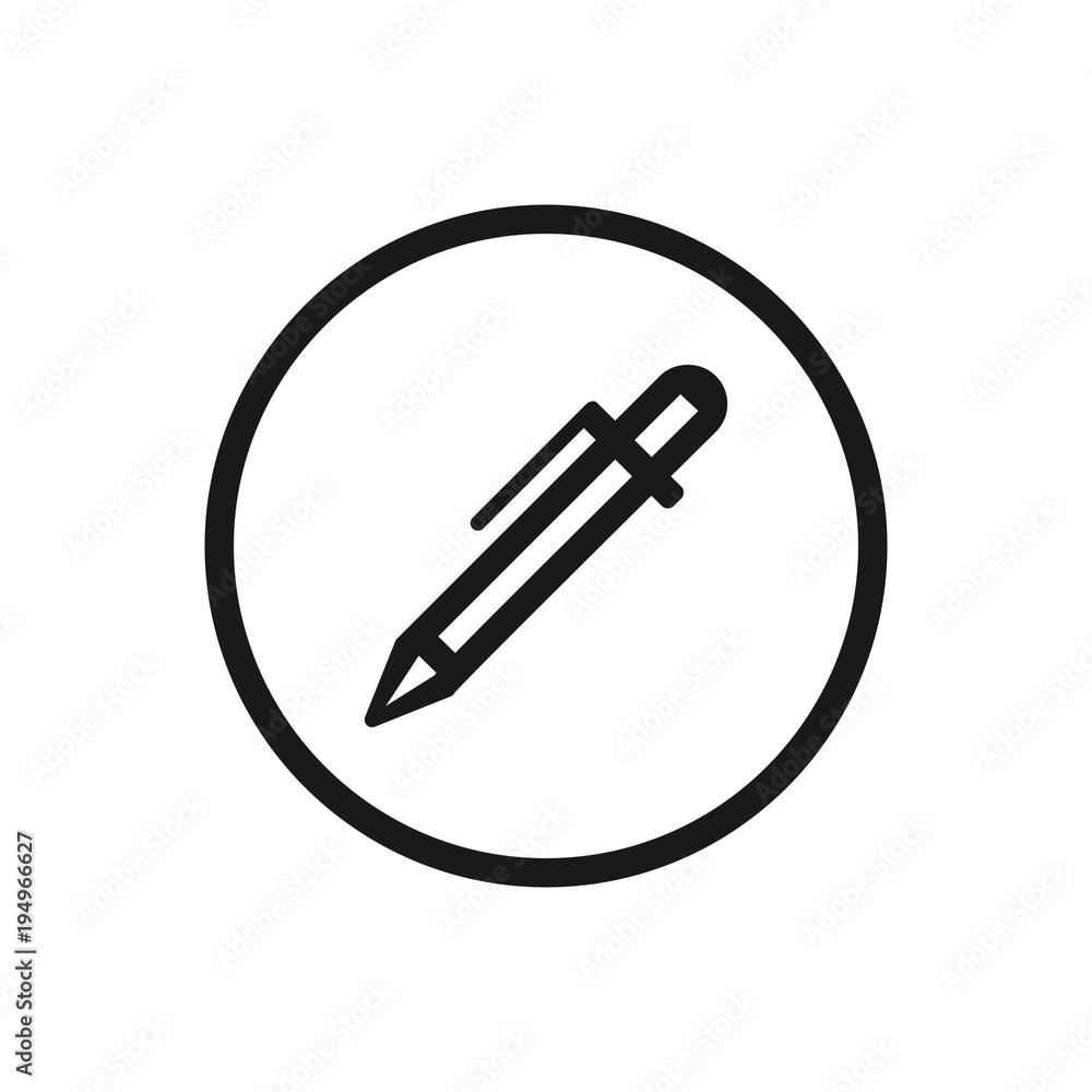 Pencil icon on a white background Pencil icon on a white background