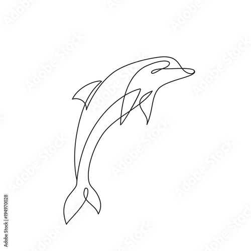 Dolphin line art