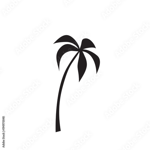palm tree icon on white background