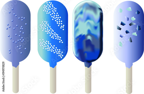 Awesome ice cream isolated on white background