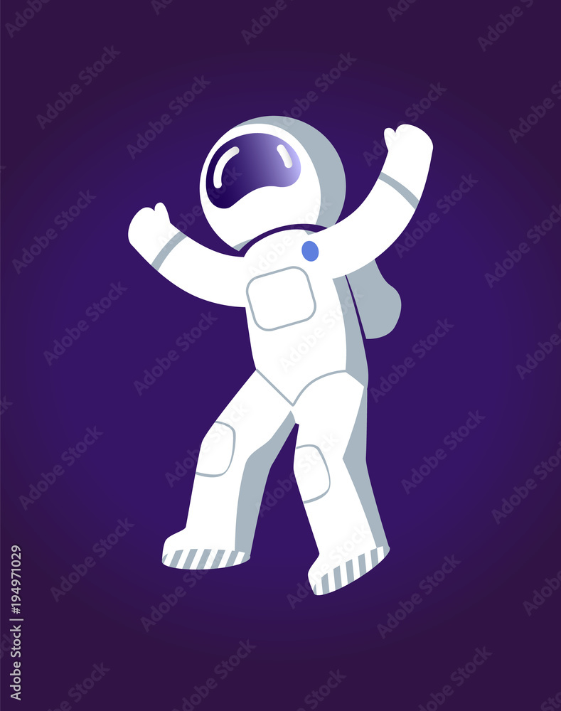 Astronaut in Space Poster Vector Illustration Astronaut in Space Poster Vector Illustration
