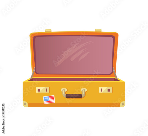 Vintage Luggage Case Travelling Concept Flat Style