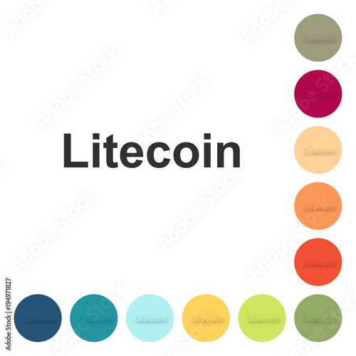 Farbige Buttons - Litecoin Schrift