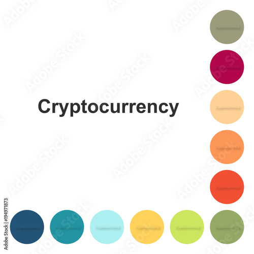 Farbige Buttons - Cryptocurrency