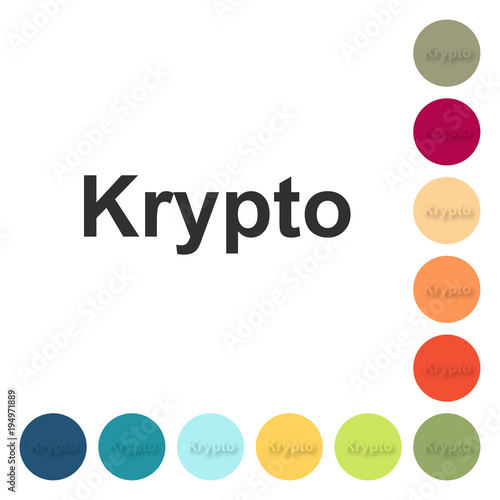 Farbige Buttons - Krypto