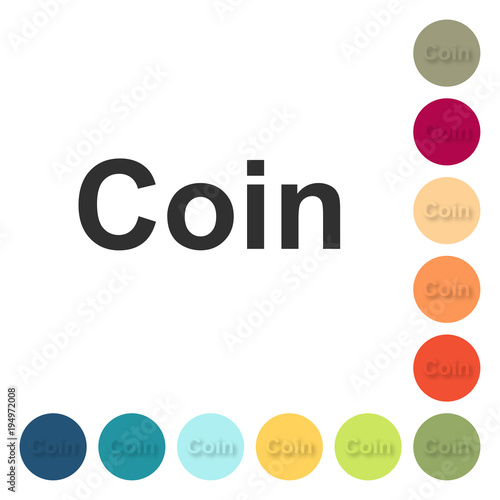 Farbige Buttons - Coin