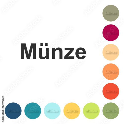Farbige Buttons - Münze
