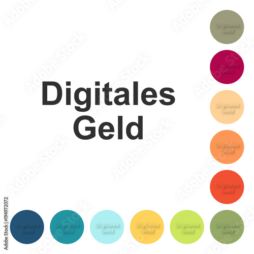 Farbige Buttons - Digitales Geld