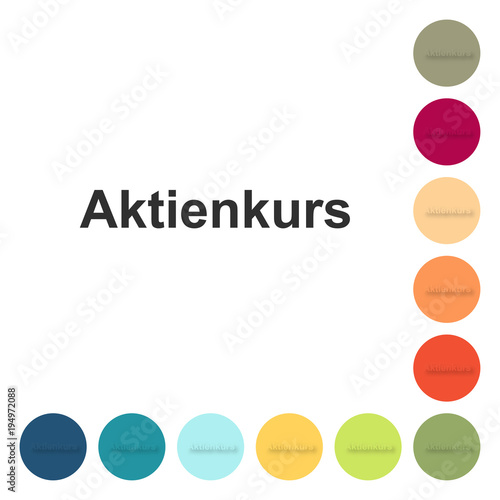 Farbige Buttons - Aktienkurs