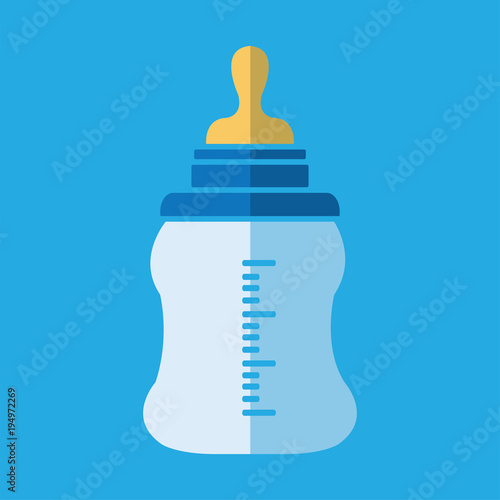 Feeding Bottle or Baby bottle for infants and young children vector illustration