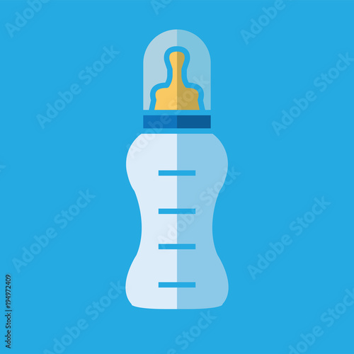 Feeding Bottle or Baby bottle for infants and young children vector illustration