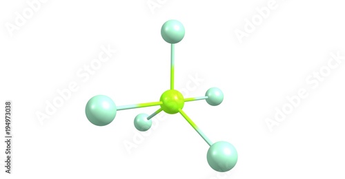 Phosphorus pentachloride molecular structure isolated on white background