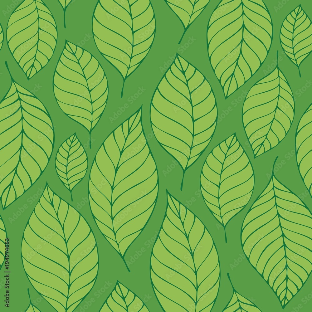 Leafy seamless background 8