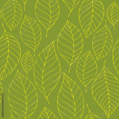 Leafy seamless background 6
