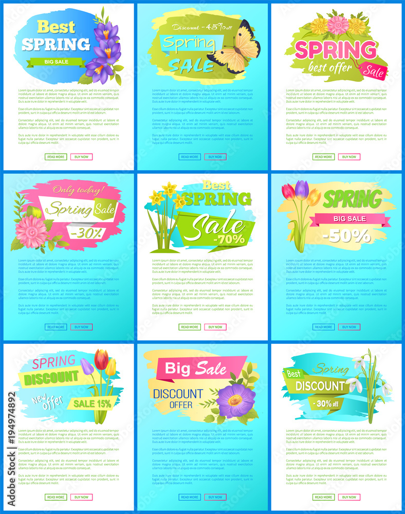 Collection Spring Big Sale Off Advertisement Label Collection Spring Big Sale Off Advertisement Label