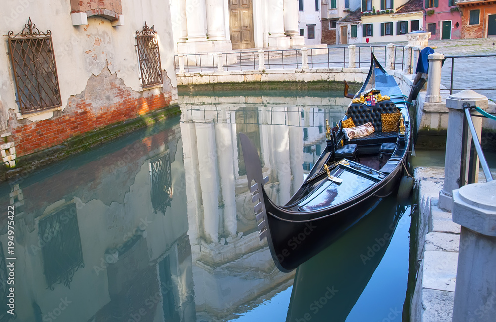 Traditional gondola in Venice